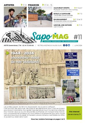 Savennières Sapomag#11 Juin  2024 JOURNAL MUNICIPAL