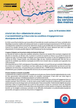 241015 Democratie Locale Et Statut De L'elu