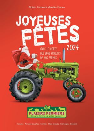 Carte des fêtes Plaisirs Fermiers Mendes France 2024