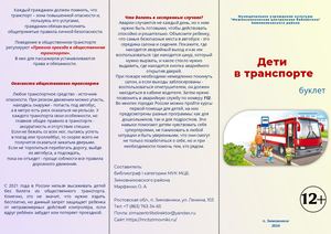 Буклет Дети в транспорте МУК МЦБ Зимовниковского района 2024