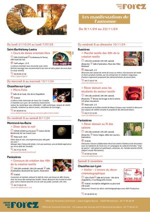 Manifs Quinzaine du 09/11 au 22/11