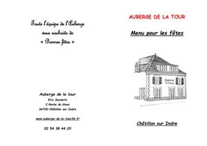 Menu De Fête 2024 2025