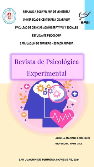 Psicologia Experimental Revsita