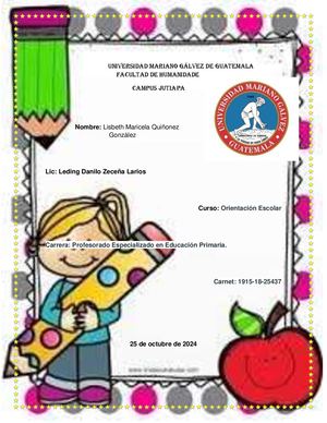Informe Final De Orientación Escolar