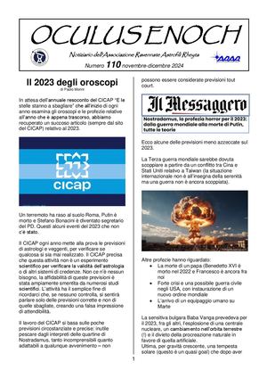 Oculus Enoch Numero 110 Novembredicembre 2024