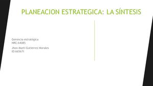 Calaméo - Planeacion Estrategica La Sintesis