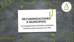 Recomendaciones a municipios en la organización de fiestas navideñas inclusivas para menores con TEA.