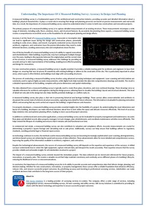 Understanding The Importance Of A Measured Building Survey Accuracy In Design And Planning