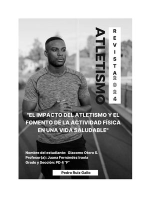 EL ATLETISMO Y UNA VIDA SALUDABLE