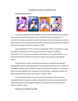 Psicología Del Tránsito Y La Seguridad Vial