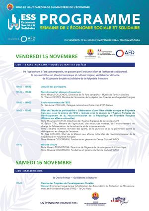 Calaméo - Programme Semaine ESS Du 15 Au 21 Nov 2024