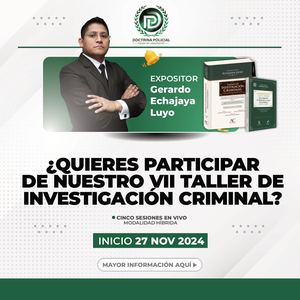 V TALLER SOBRE INVESTIGACIÓN PRELIMINAR Y EL ROL DE LA POLCÍA.
