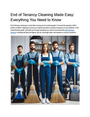 End Of Tenancy Cleaning