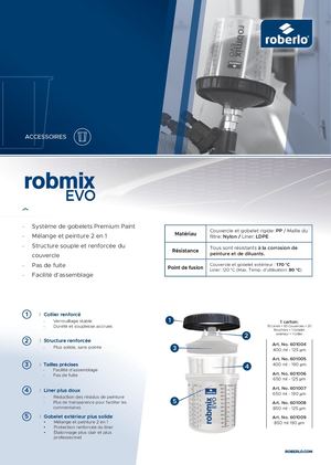 Fulls De Producte Robmix Evo Fr
