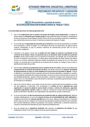Anexo Ii No Autorización Grabación Reuniones Grupos De Trabajo Y ÁReas