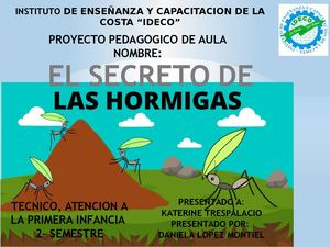 PROYECTO HORMIGAS DANIELA LOPEZ MONTIEL