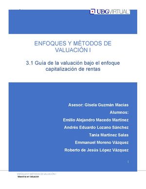 Guía De La Valuación Bajo El Enfoque Capitalización De Rentas