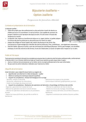 Bijouterie Joaillerie - Pascal DUMESNIL - Qp6 Prog Détaillé V4