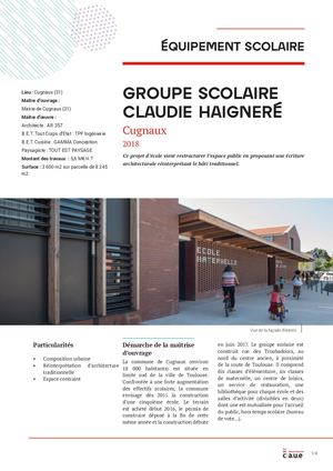 Équipement - Groupe scolaire intégré dans le quartier