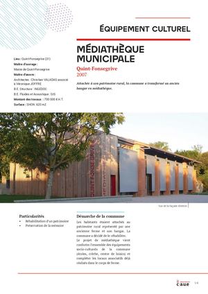 Équipement - Réhabilitation-restructuration d'une médiathèque