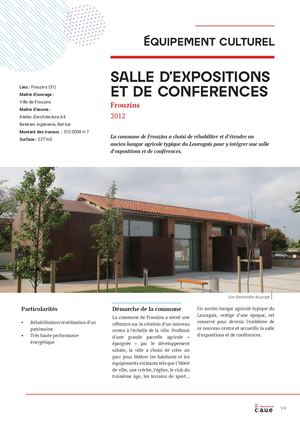 Équipement - Salle d'expositions et de conférences