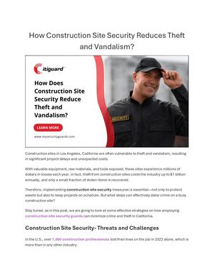 Calaméo - How Construction Site Security Reduces Theft and Vandalism?