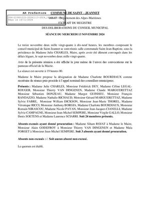 2024 13 11 18 Approbation De L'avenant N°3 à La Convention Dintervention Foncière Zac Coteaux Du Var