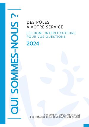 Livret - Des pôles à votre service - Chambre interdépartementale des notaires