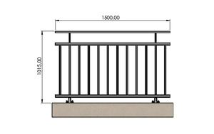 Fiche technique Mybarreaux pose à plat lg 1500