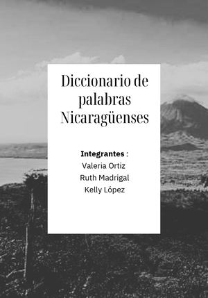 DICCIONARIO DE PALABRAS NICARAGÜENSES