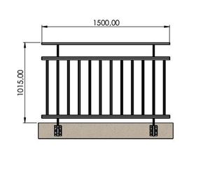 Mybarreaux verticaux pose latérale lg1500