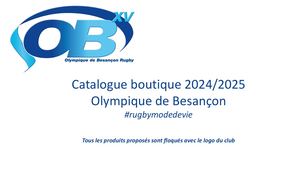 Catalogue Boutique OB 2024 2025