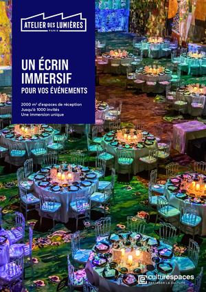 Plaquette Réception Atelier des Lumières