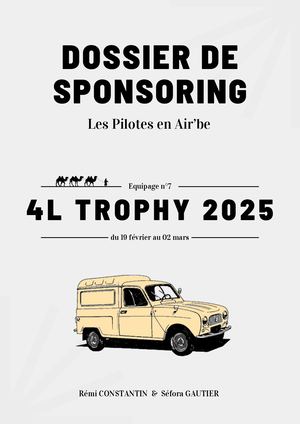 Dossier De Sponsoring 4l Trophy 2025