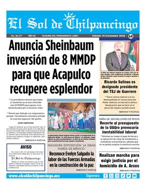 El Sol De Chilpancingo 16 Noviembre 2024