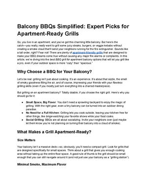 Balcony Bbqs Simplified Expert Picks For Apartment Ready Grills