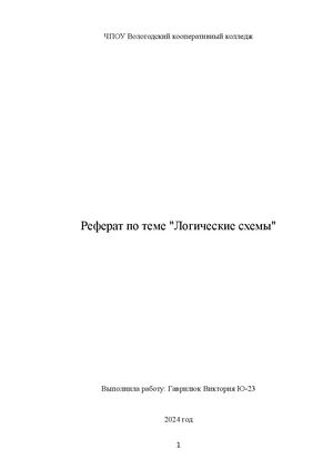Реферат информатика