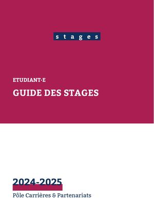 Guide Des Stages 2024 25