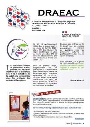 Lettre d'information de la DRAEAC des Hauts-de-France n°9