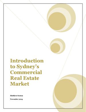 Introduction To Sydney’s Commercial Real Estate Market