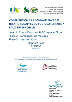 Sageleyre Antea2020 Hydrologie Vf