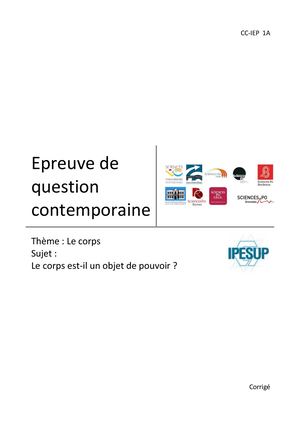 Corrigé_Hk Spo Annuelle Hexa 1a Le Corps (Objet De Pouvoir, Corrigé)