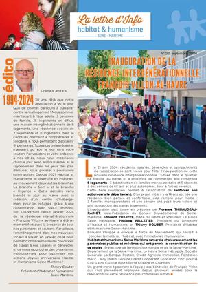Lettre d'info - Habitat et Humanisme Seine Maritime - sept 2024