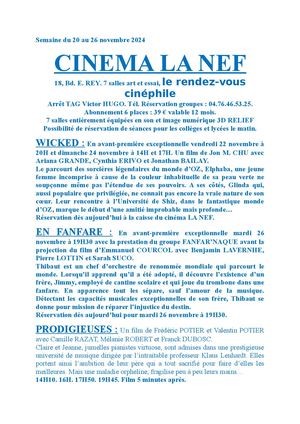 Programme La Nef Grenoble