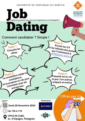 JobDating , jeudi 28 novembre 2024
