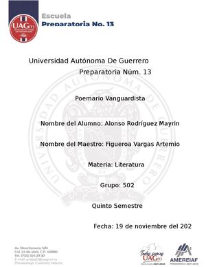 Poemario Vanguardista 0MAYRINN