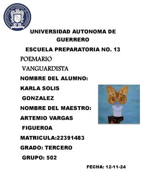 Poemario Vanguardista Literatura