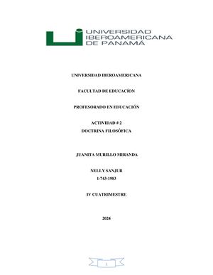 DOCTRINA FILOSÓFICA , NELLY SANJUR
