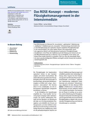 05 Das Rose Konzept – Modernes Flüssigkeitsmanagement In Der Intensivmedizin