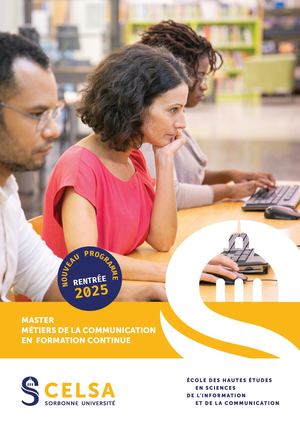 Master Métiers de la communication en formation continue